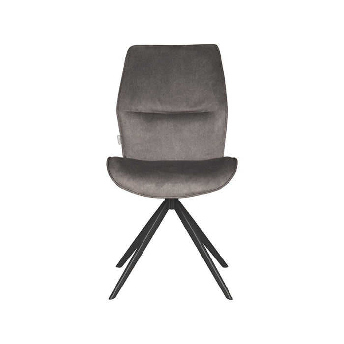 Eetkamerstoel Comfy - Antraciet - Cosmo - Zwart Onderstel-Eetkamerstoelen-LABEL51