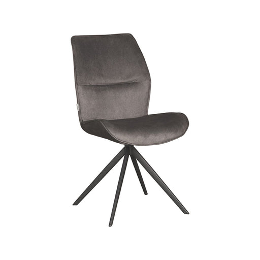 Eetkamerstoel Comfy - Antraciet - Cosmo - Zwart Onderstel-Eetkamerstoelen-LABEL51