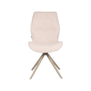 Eetkamerstoel Comfy Naturel Boucle Taupe Metalen Frame-Eetkamerstoelen-LABEL51
