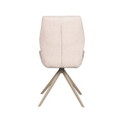 Eetkamerstoel Comfy Naturel Boucle Taupe Metalen Frame-Eetkamerstoelen-LABEL51