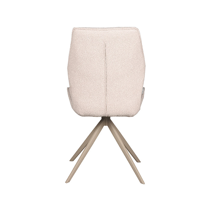 Eetkamerstoel Comfy - Naturel - Boucle - Taupe Metalen Frame-Eetkamerstoelen-LABEL51
