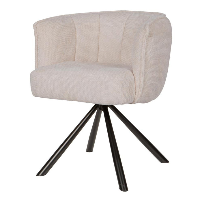 Eetkamerstoel Como Polyester Crème-Eetkamerstoelen-PTMD