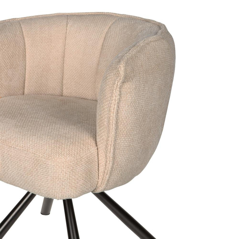 Eetkamerstoel Como Polyester Crème-Eetkamerstoelen-PTMD