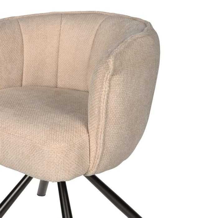 Eetkamerstoel Como Polyester Crème-Eetkamerstoelen-PTMD
