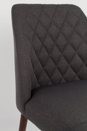 Eetkamerstoel Conway Stof Donkergrijs 56x48 cm-Eetkamerstoelen-Creating Home