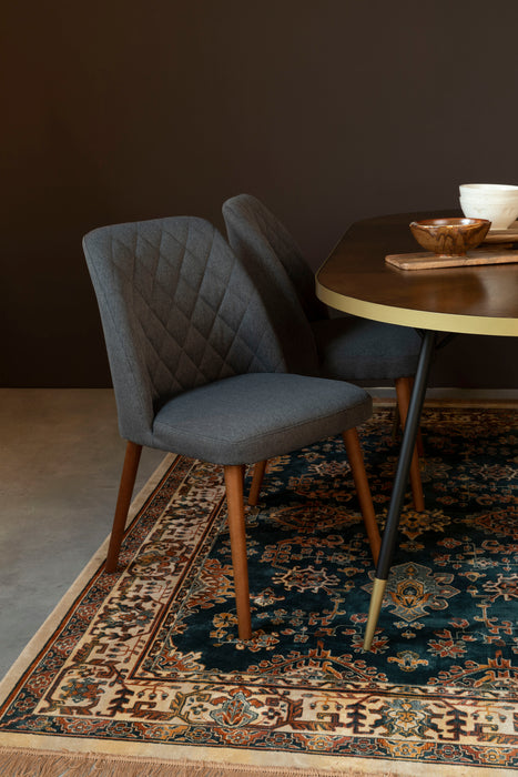 Eetkamerstoel Conway Stof Donkergrijs 56x48 cm-Fauteuils-Creating Home