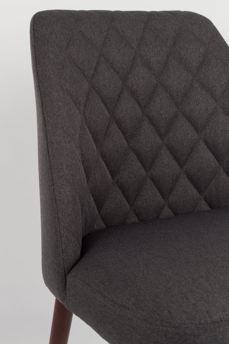 Eetkamerstoel Conway Stof Donkergrijs 56x48 cm-Fauteuils-Creating Home