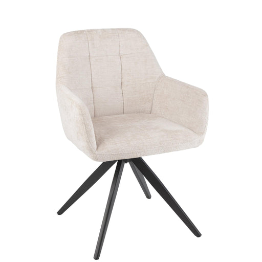 Eetkamerstoel Crème Ijzer 56 cm 56.5x58x85 cm-Eetkamerstoelen-J-Line