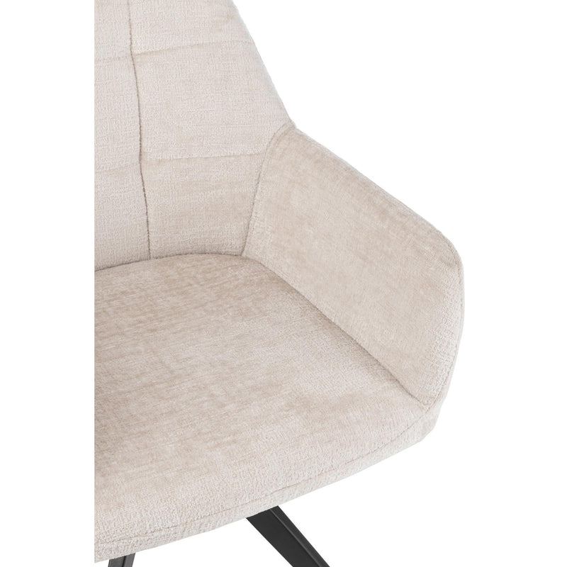 Eetkamerstoel Crème Ijzer 56 cm 56.5x58x85 cm-Eetkamerstoelen-J-Line