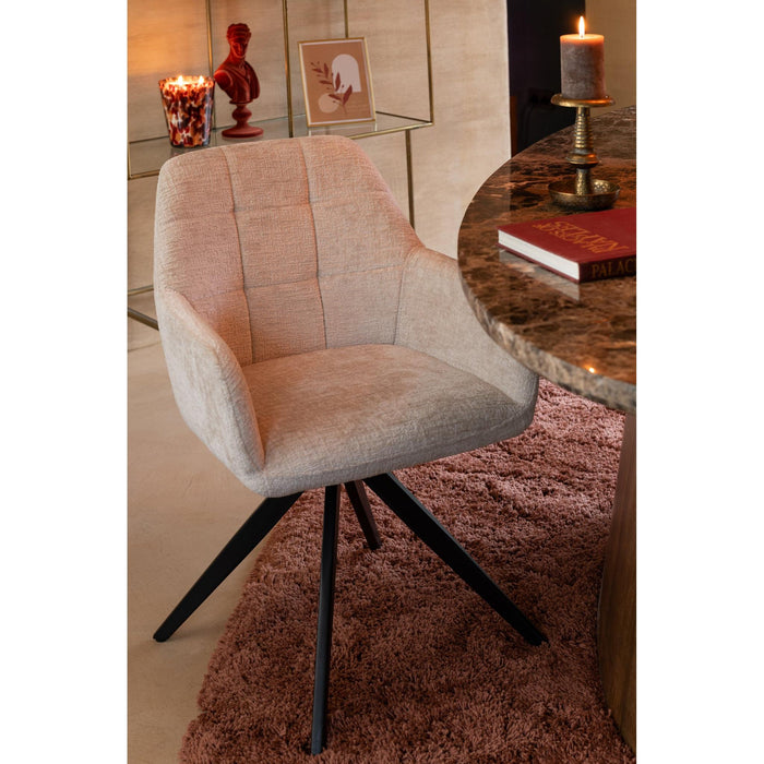 Eetkamerstoel Crème Ijzer 56 cm-Eetkamerstoelen-J-Line