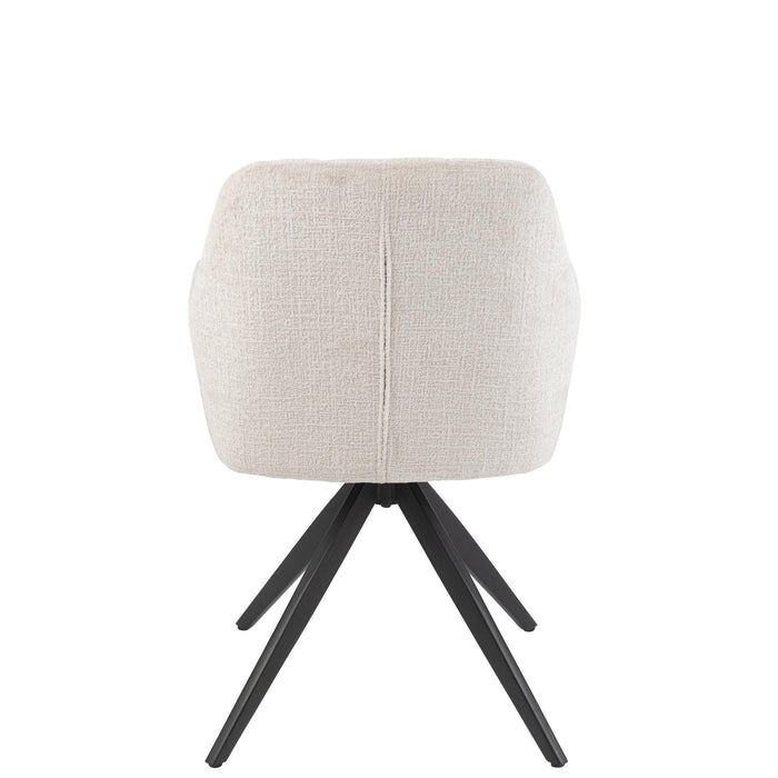 Eetkamerstoel Crème ijzer 56 cm 56.5x58x85 cm-Eetkamerstoelen-J-Line