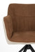 Eetkamerstoel Daley Beige/bruin Polyester Bruin 63x62.5 cm-Eetkamerstoelen-Creating Home