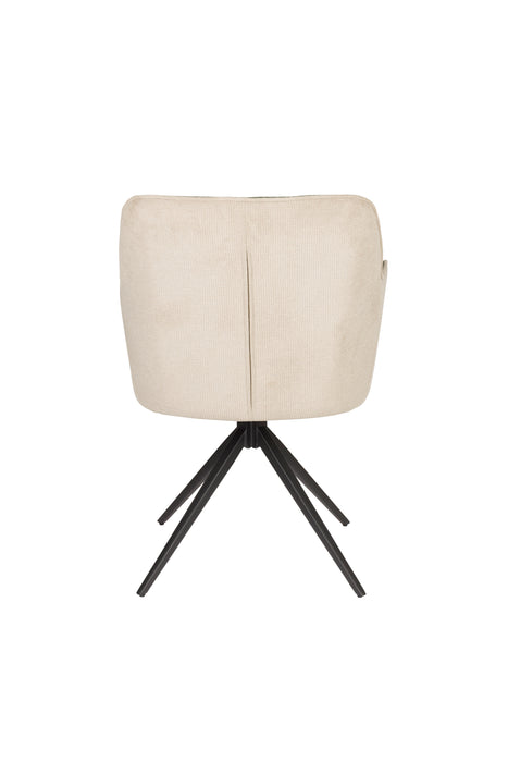 Eetkamerstoel Daley Beige/green Polyester Groen 63x62.5 cm-Eetkamerstoelen-Creating Home