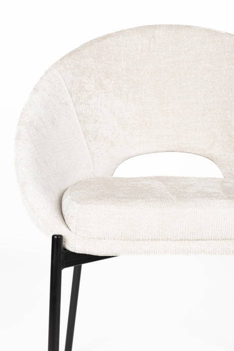 Eetkamerstoel Dando Off Polyester Wit 48x64 cm-Eetkamerstoelen-Creating Home