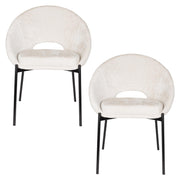 Eetkamerstoel Dando Off Polyester Wit 48x64 cm-Eetkamerstoelen-Creating Home