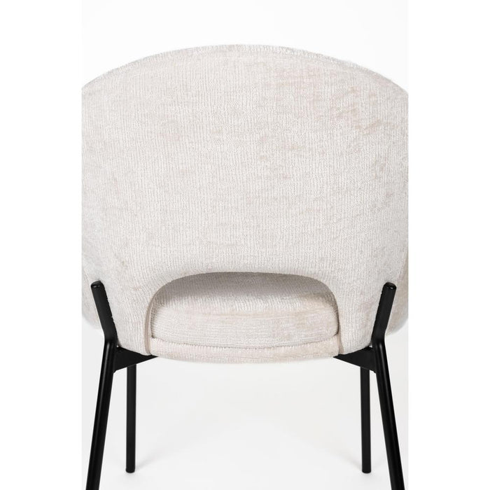 Eetkamerstoel Dando Off Polyester Wit 48x64 cm-Eetkamerstoelen-Creating Home