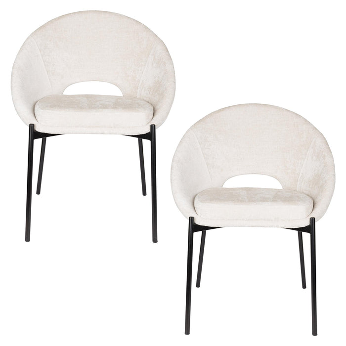 Eetkamerstoel Dando Off Polyester Wit 48x64 cm-Fauteuils-Creating Home