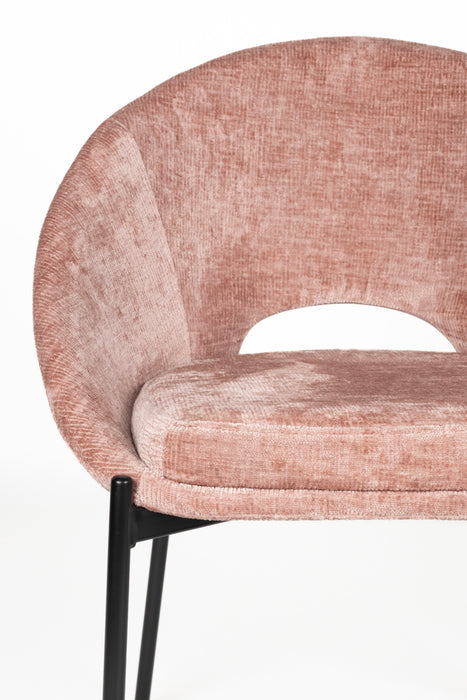 Eetkamerstoel Dando Old Polyester Roze 48x64 cm-Eetkamerstoelen-Creating Home