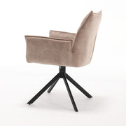 Eetkamerstoel Dani Fluweel Beige 65x56x85 cm-Eetkamerstoelen-Starfurn