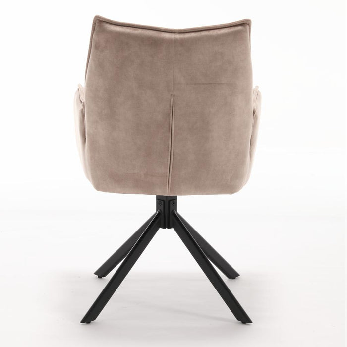 Eetkamerstoel Dani - Fluweel Beige-Eetkamerstoelen-Starfurn