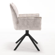 Eetkamerstoel Dani Fluweel Champagne 65x56x85 cm-Eetkamerstoelen-Starfurn