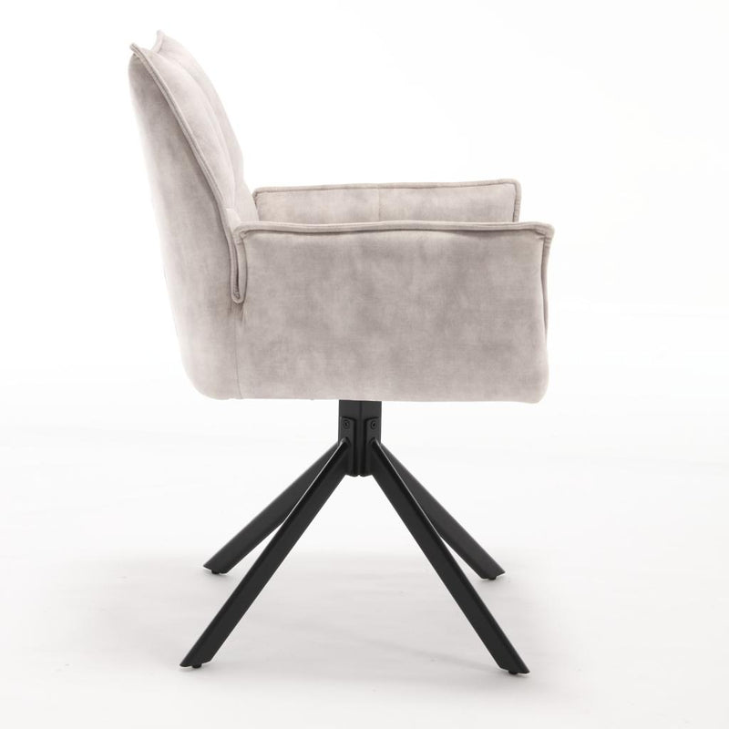 Eetkamerstoel Dani Fluweel Champagne 65x56x85 cm-Eetkamerstoelen-Starfurn