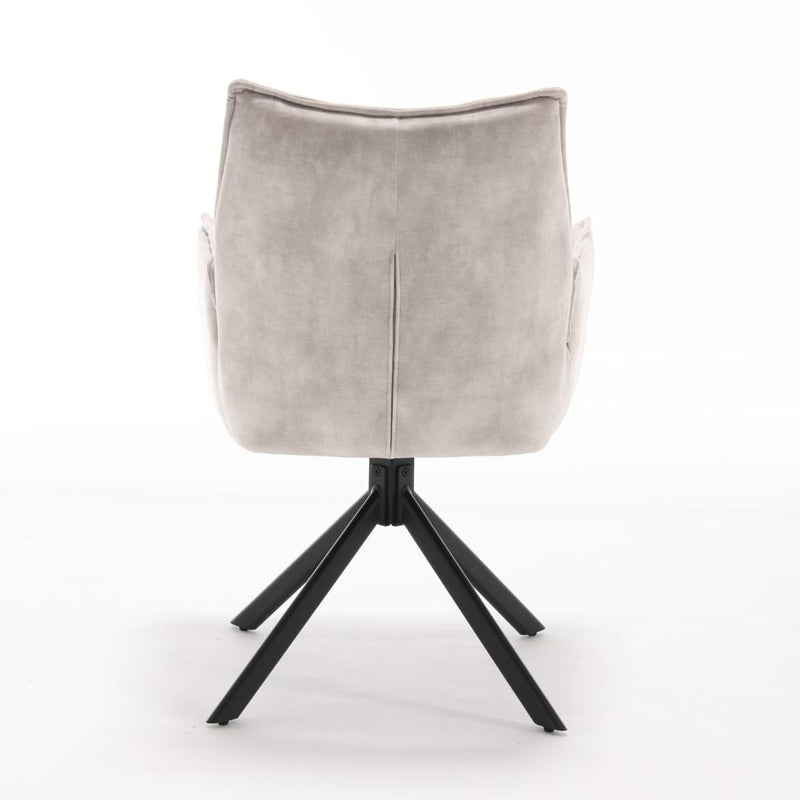 Eetkamerstoel Dani Fluweel Champagne 65x56x85 cm-Eetkamerstoelen-Starfurn