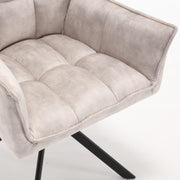 Eetkamerstoel Dani Fluweel Champagne 65x56x85 cm-Eetkamerstoelen-Starfurn