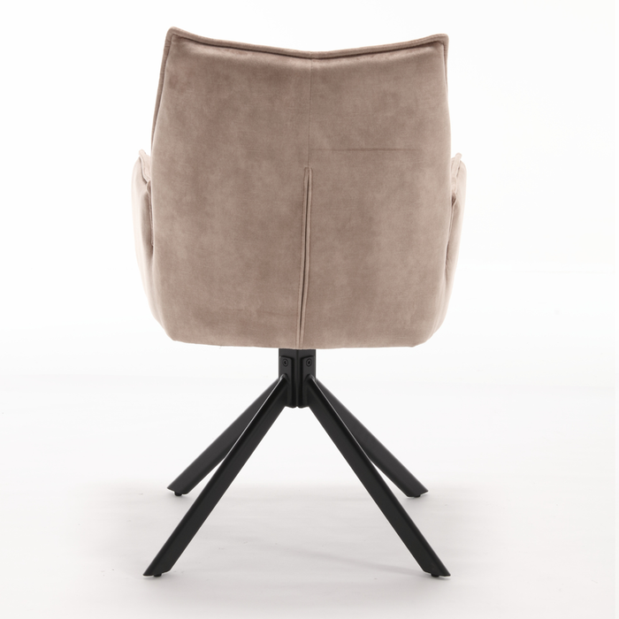 Eetkamerstoel Dani | Velvet Beige | Draaibaar-Eetkamerstoelen-Starfurn