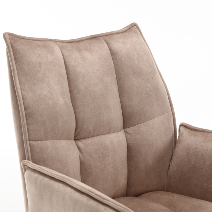 Eetkamerstoel Dani | Velvet Beige | Draaibaar-Eetkamerstoelen-Starfurn