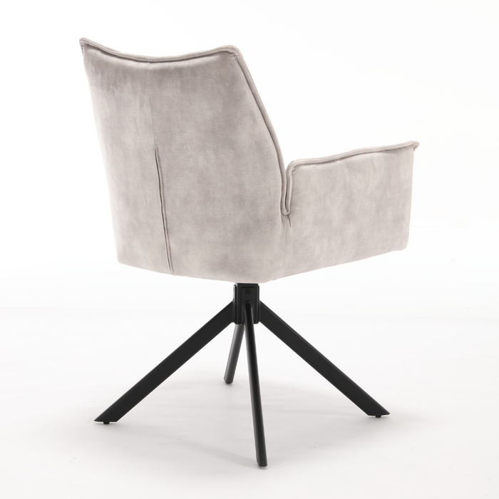 Eetkamerstoel Dani | Velvet Champagne (set of 2) | Draaibaar-Eetkamerstoelen-Starfurn