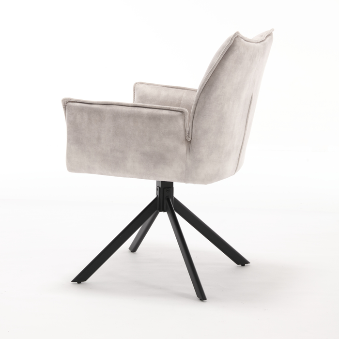 Eetkamerstoel Dani | Velvet Champagne (set of 2) | Draaibaar-Eetkamerstoelen-Starfurn