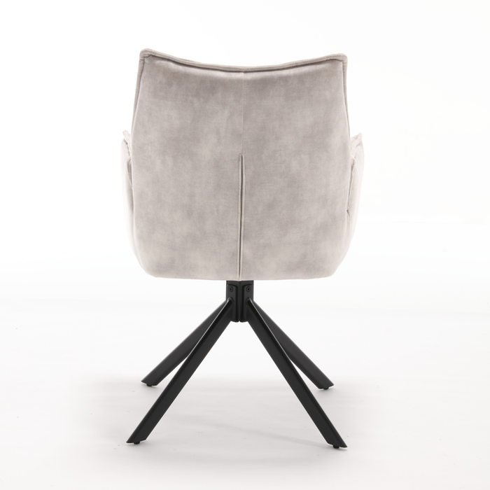 Eetkamerstoel Dani | Velvet Champagne (set of 2) | Draaibaar-Eetkamerstoelen-Starfurn