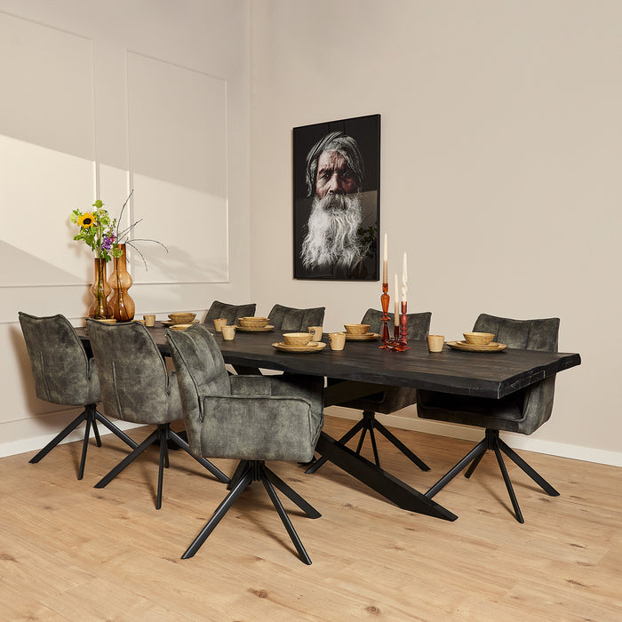 Eetkamerstoel Dani | Velvet Hunter Green | Draaibaar-Eetkamerstoelen-Starfurn