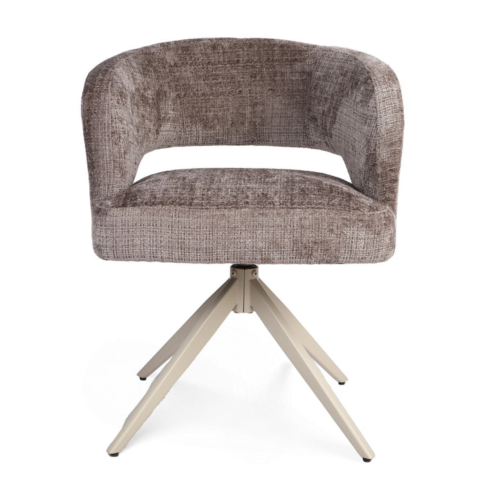 Eetkamerstoel Demi | Clay | Poot Sand | Met armleuning-Eetkamerstoelen-Creating Home