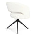 Eetkamerstoel Demi | Off White | Poot Black | Met armleuning-Eetkamerstoelen-Creating Home