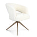 Eetkamerstoel Demi | Off White | Poot Bronze | Met armleuning-Eetkamerstoelen-Creating Home