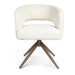 Eetkamerstoel Demi | Off White | Poot Bronze | Met armleuning-Eetkamerstoelen-Creating Home