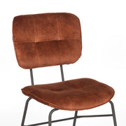 Eetkamerstoel Dez Rust Velours Zwart Metalen Frame 49x60x87 cm-Eetkamerstoelen-LABEL51