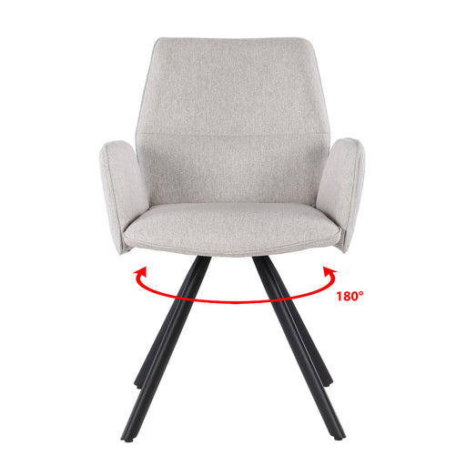 Eetkamerstoel Diana Beige Draaibaar 57 cm-Eetkamerstoelen-Livingfurn