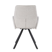 Eetkamerstoel Diana Beige Draaibaar 57 cm-Eetkamerstoelen-Livingfurn