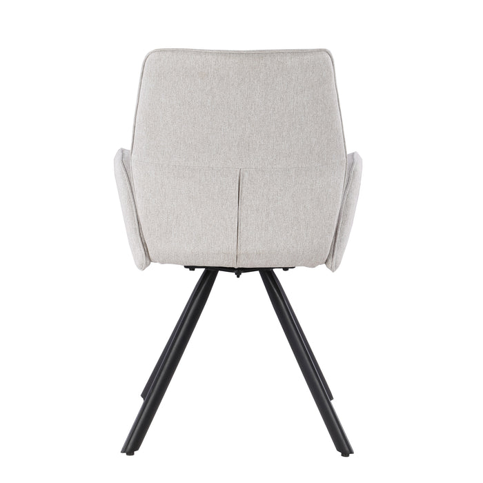Eetkamerstoel Diana Beige Draaibaar 57 cm-Eetkamerstoelen-Livingfurn