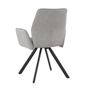 Eetkamerstoel Diana Taupe Draaibaar 57 cm-Eetkamerstoelen-Livingfurn