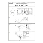 Eetkamerstoel Diana Taupe Draaibaar 57 cm-Eetkamerstoelen-Livingfurn