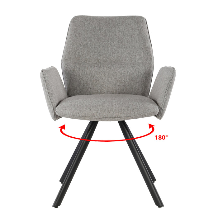 Eetkamerstoel Diana Taupe Draaibaar 57 cm-Eetkamerstoelen-Livingfurn