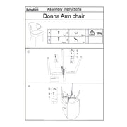 Eetkamerstoel Donna Antraciet 57 cm-Eetkamerstoelen-Livingfurn