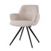 Eetkamerstoel Doreen Bouclé Beige Draaibaar 61 cm 61x65x83 cm-Eetkamerstoelen-Livingfurn