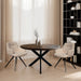 Eetkamerstoel Doreen Bouclé Beige Draaibaar 61 cm-Eetkamerstoelen-Livingfurn