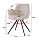 Eetkamerstoel Doreen Bouclé Beige Draaibaar 61 cm-Eetkamerstoelen-Livingfurn