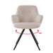 Eetkamerstoel Doreen Bouclé Beige Draaibaar 61 cm-Eetkamerstoelen-Livingfurn